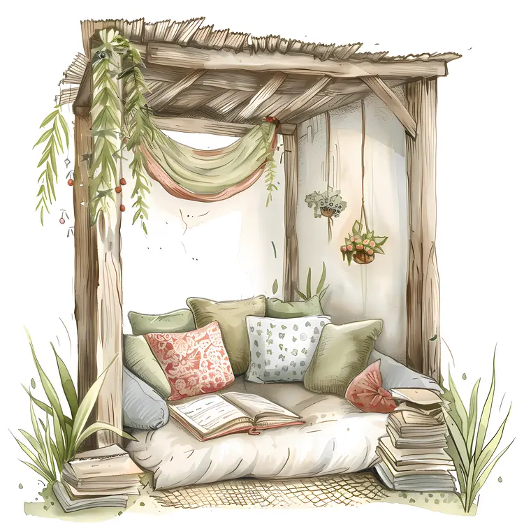 Rustic Outdoor Reading Nook