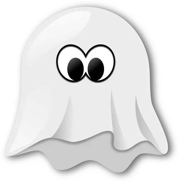 Googly-Eyed Ghost Cartoon