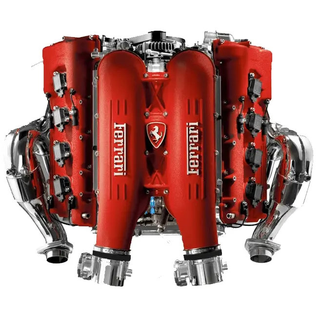 Red Ferrari Engine for High Performance Cars