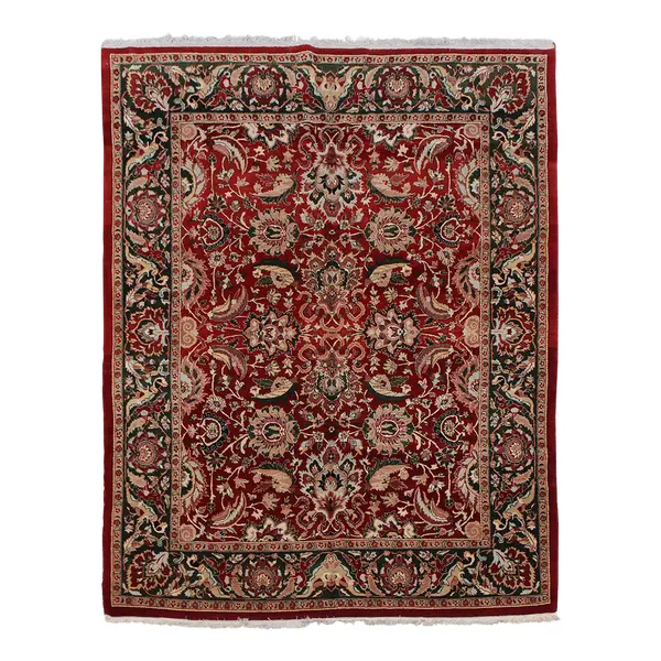 Classic Rectangular Red and Black Rug