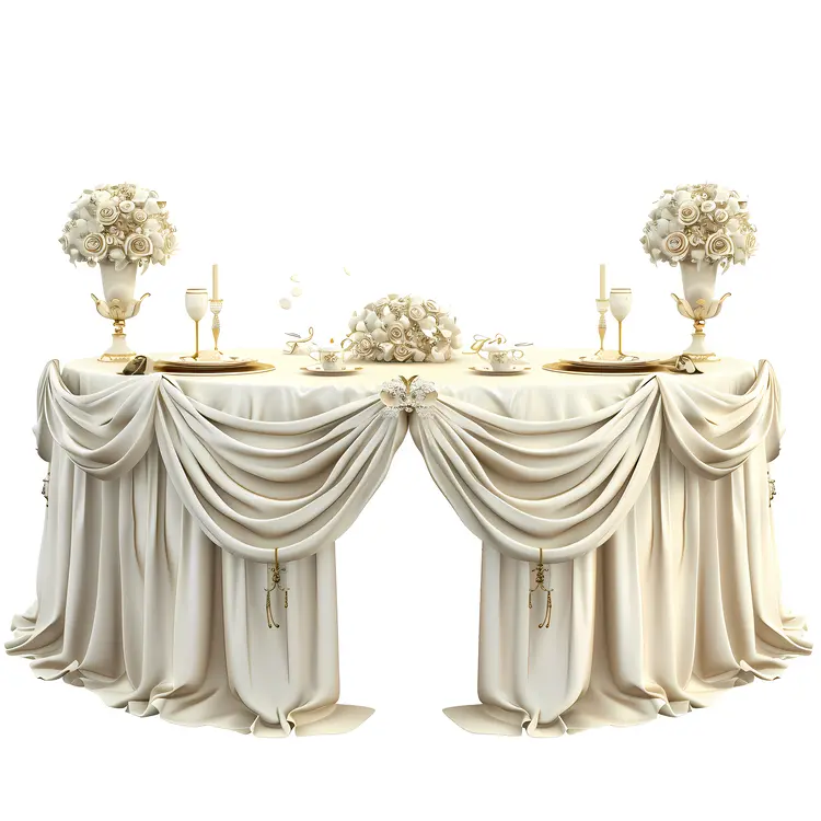Decorative Table with Drapes