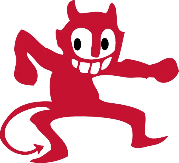 Cartoon Devil with Big Smile