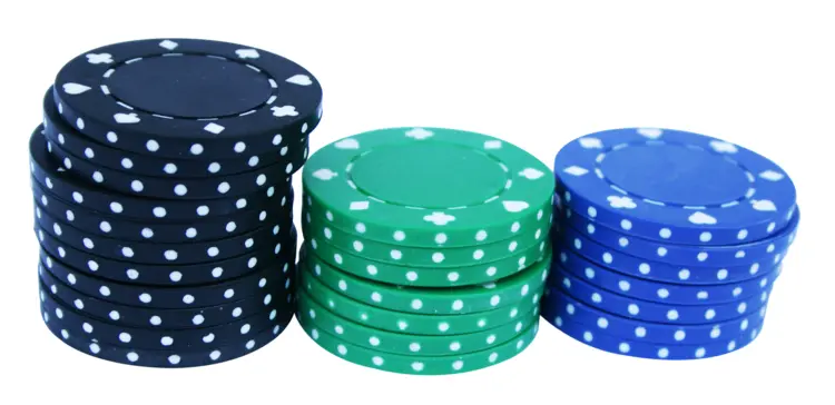 Stacked Poker Chips for Casino Games