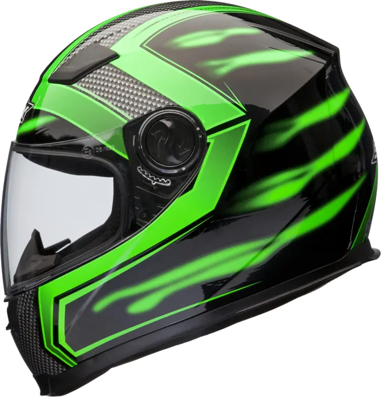 Green and Black Motorcycle Helmet
