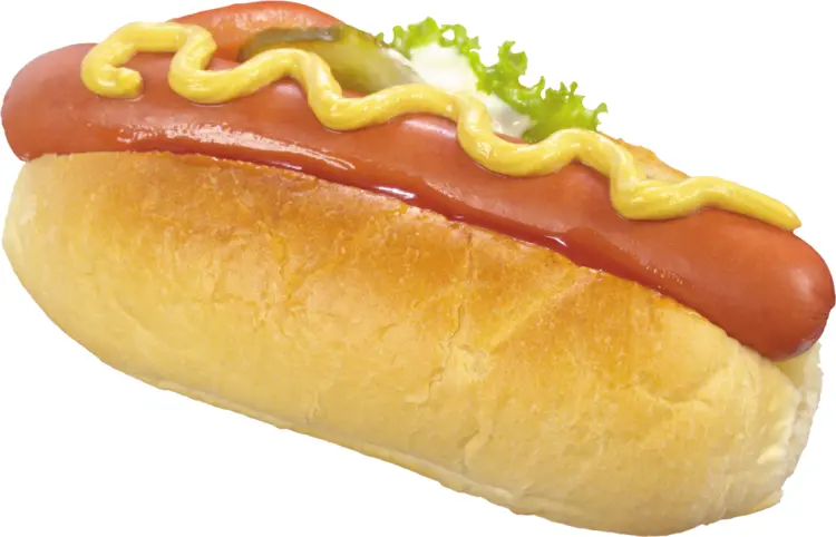 Simple Hot Dog with Mustard and Ketchup