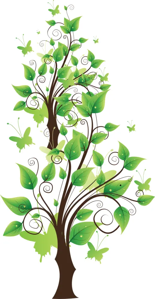 Decorative Tree with Butterflies