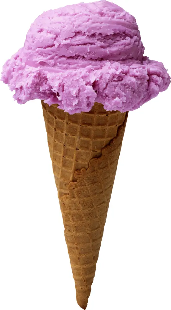 Single Scoop Purple Ice Cream Cone