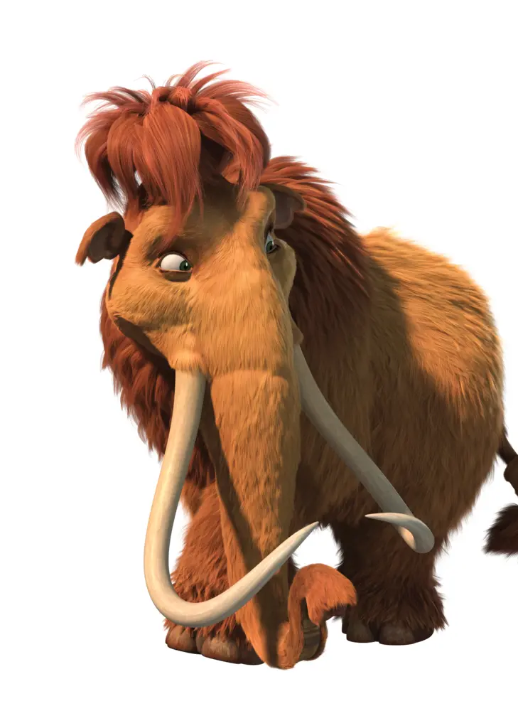 Furry Prehistoric Mammoth with Tusks