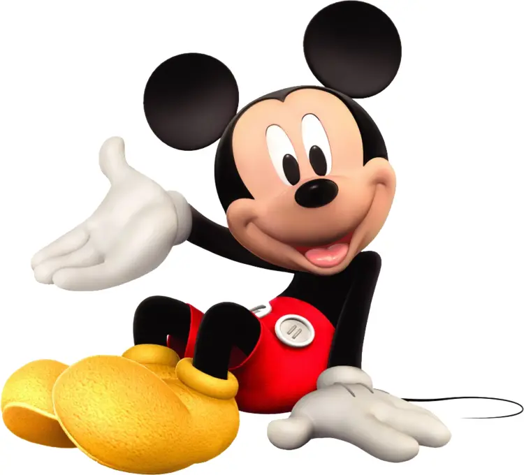 Mickey Mouse Sitting and Waving
