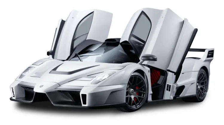 White Gemballa MIG-U1 Sports Car with Open Doors