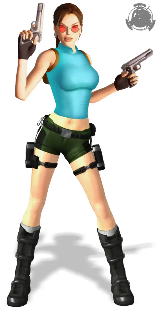 Female Adventurer with Dual Guns in Action Pose