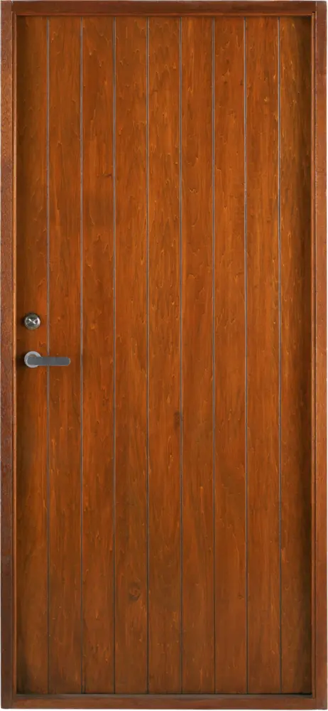 Brown Single Door with Handle