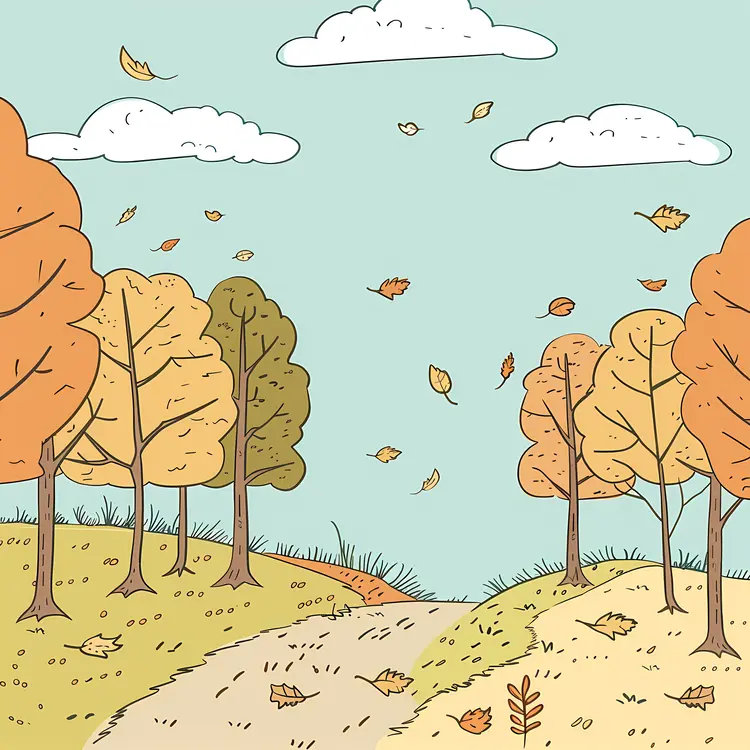 Autumn Pathway Illustration