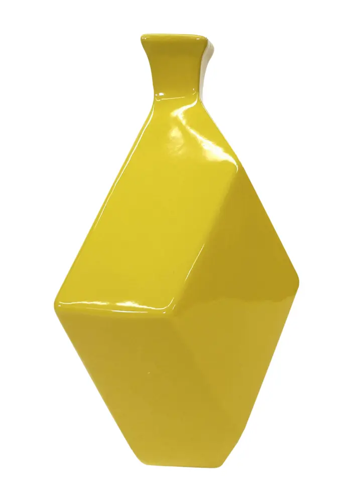 Yellow Geometric Vase