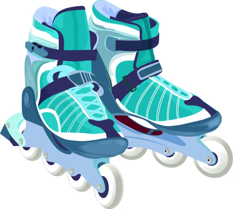 Blue Roller Skates for Outdoor Fun