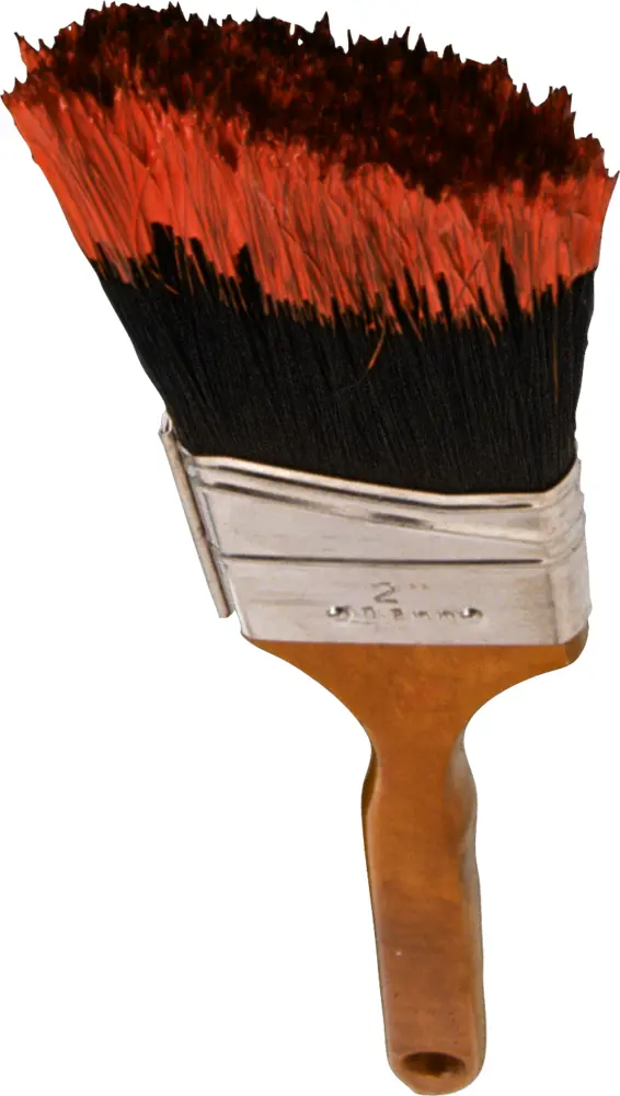 Large Paint Brush with Red and Black Bristles