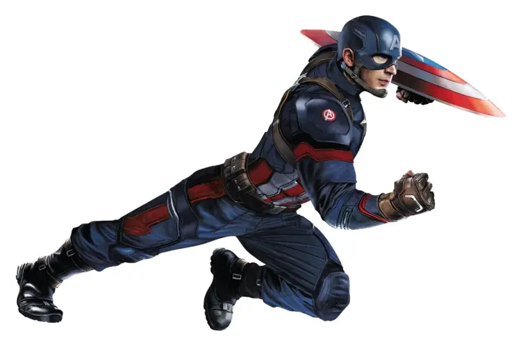 Captain America in Action Pose