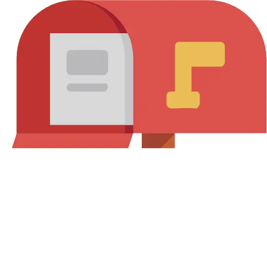 Red Mailbox with Open Lid