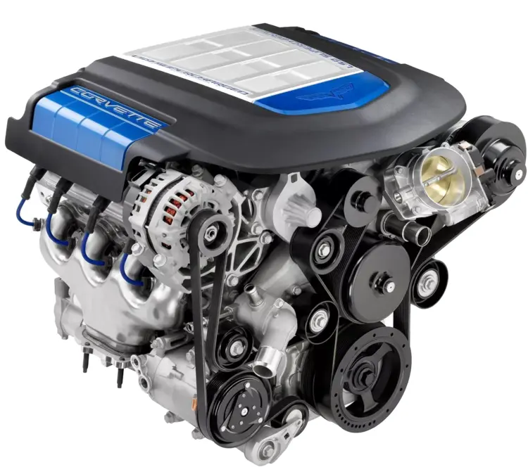 Blue Corvette Engine for Sports Cars
