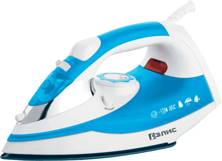 Blue and White Iron with Red Button