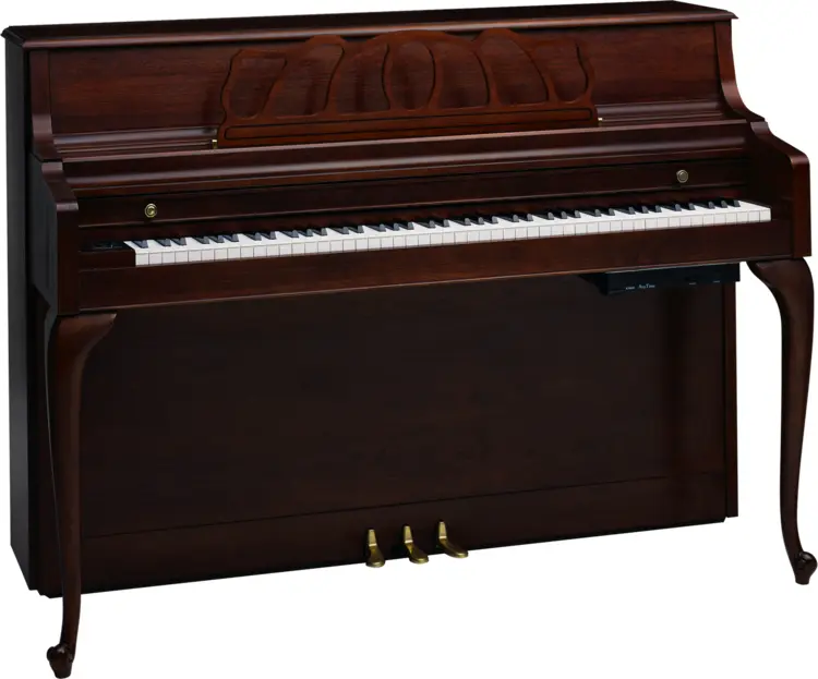 Elegant Brown Upright Piano for Home Use