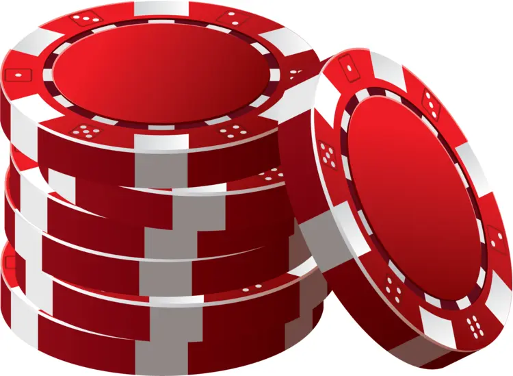 Stack of Red Poker Chips