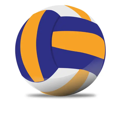 Blue and Yellow Volleyball Illustration