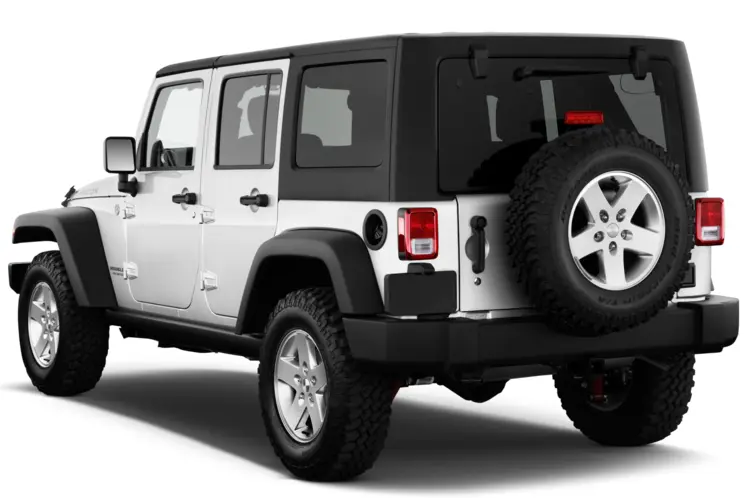 Silver Jeep Wrangler with Hard Top