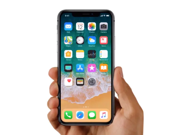 Hand Holding Smartphone with Apps