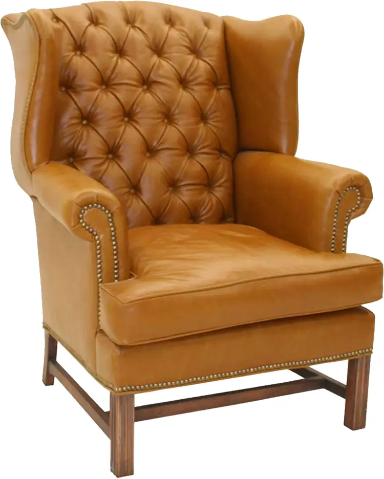 Luxurious Brown Leather Armchair for Elegant Living Room