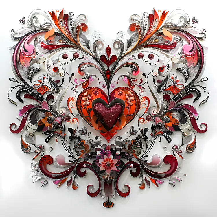 Intricate Ornate Heart Design