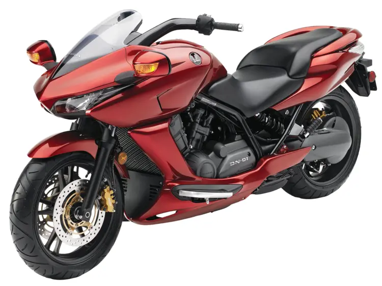 Red Futuristic Motorcycle with Advanced Design