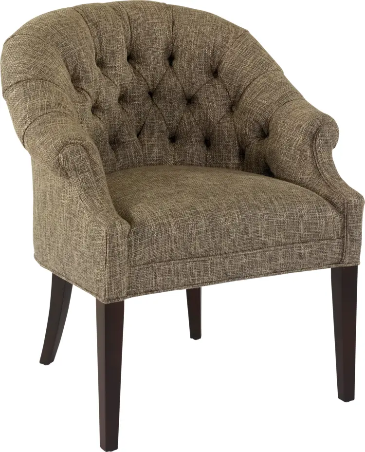 Beige Armchair with Tufted Back