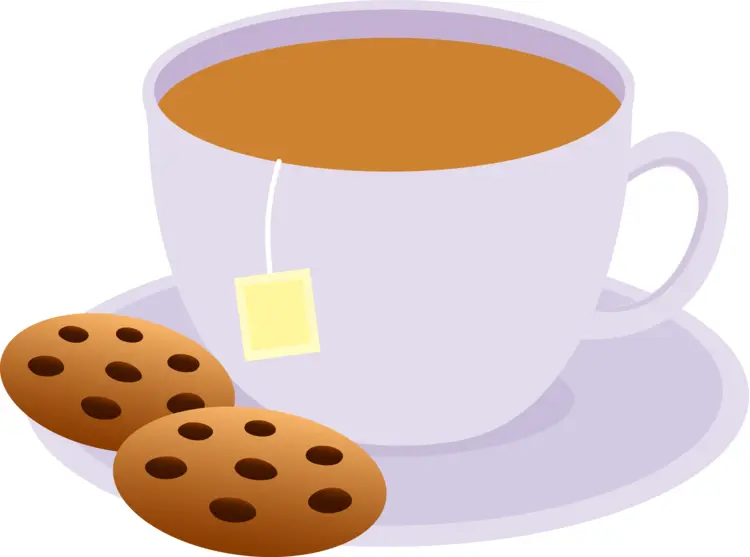 Tea Cup with Cookies
