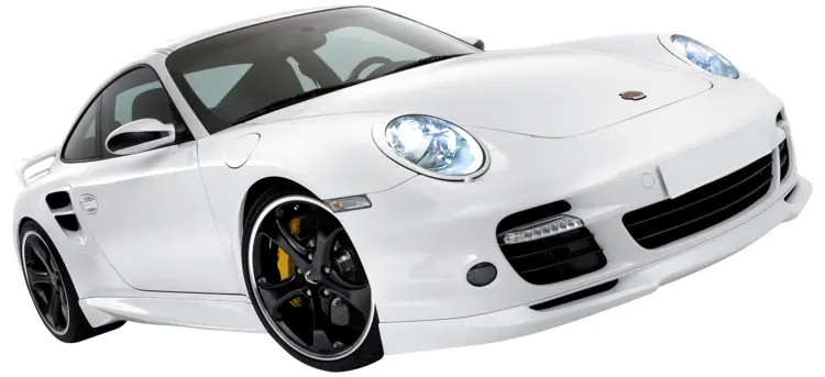 White Sports Car for High Performance