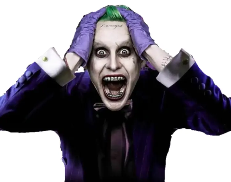 Joker Screaming with Hands on Head