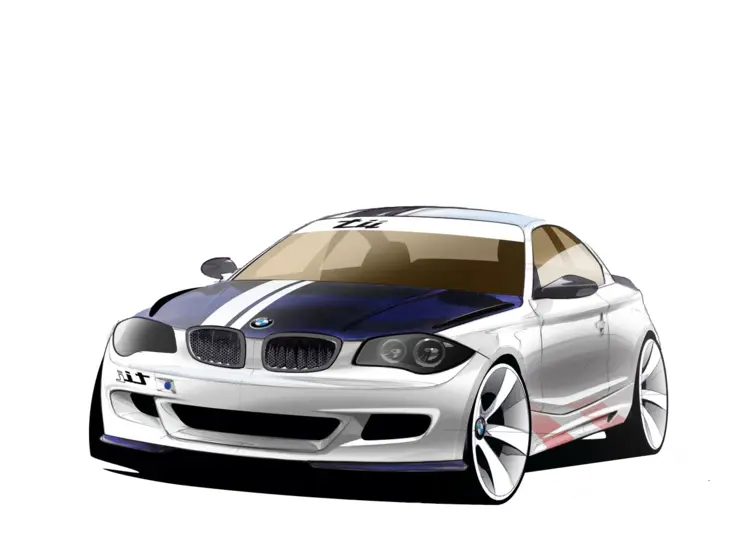 Silver and Blue Luxury Sports Car