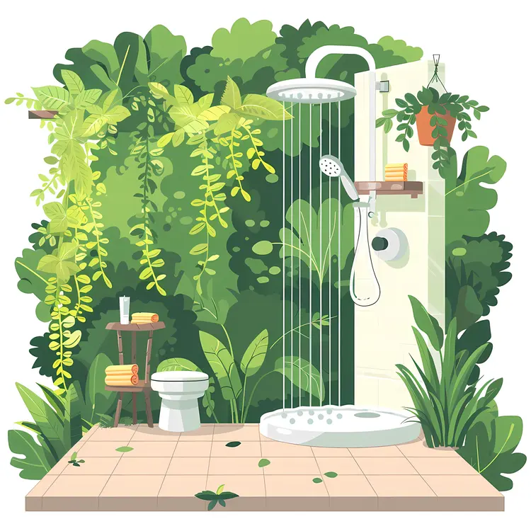 Greenery Outdoor Shower