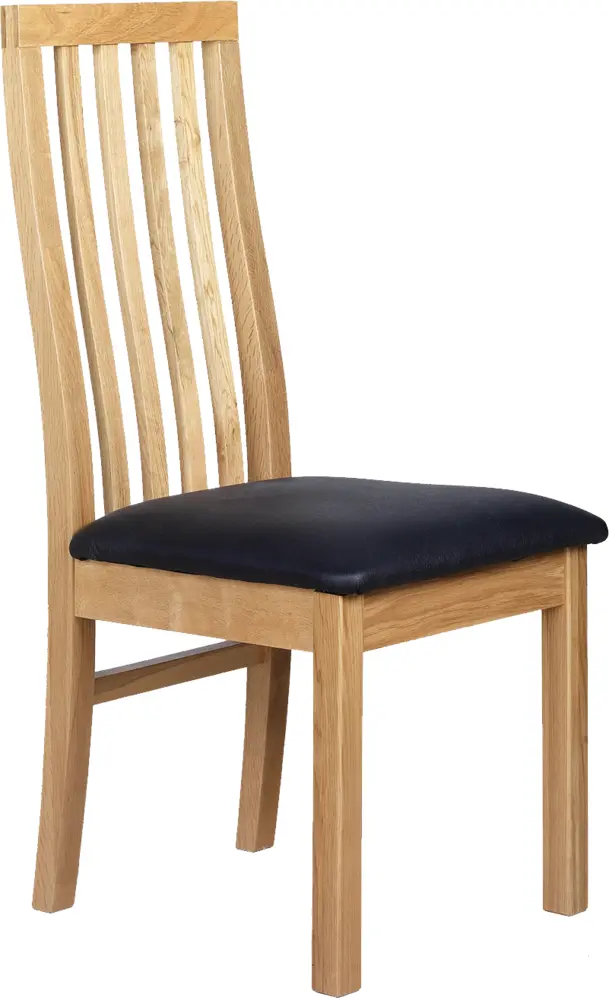 Wooden Chair with Slatted Back