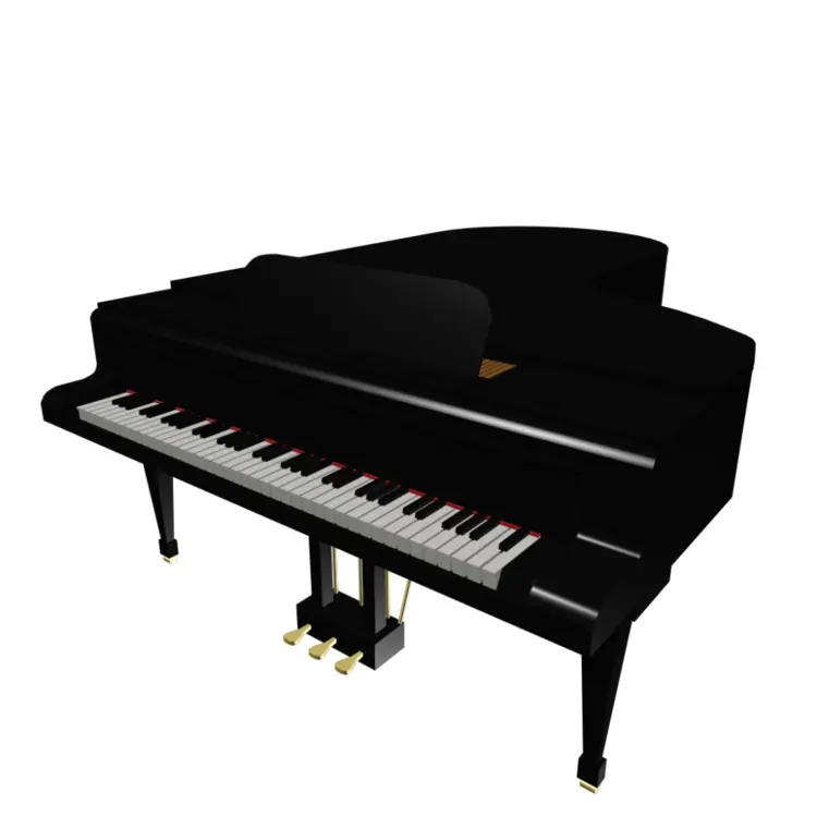 Elegant Black Grand Piano