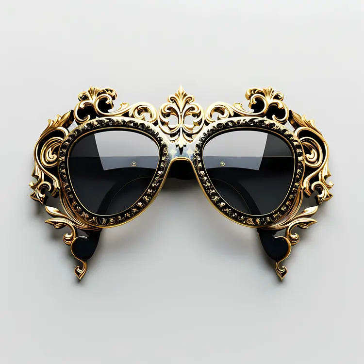 Ornate Gold Sunglasses