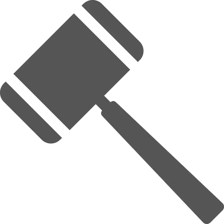 Gray Gavel Silhouette