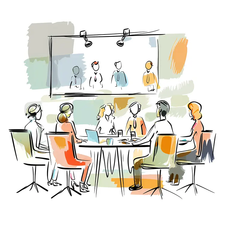 Team Conference with Screen Presentation