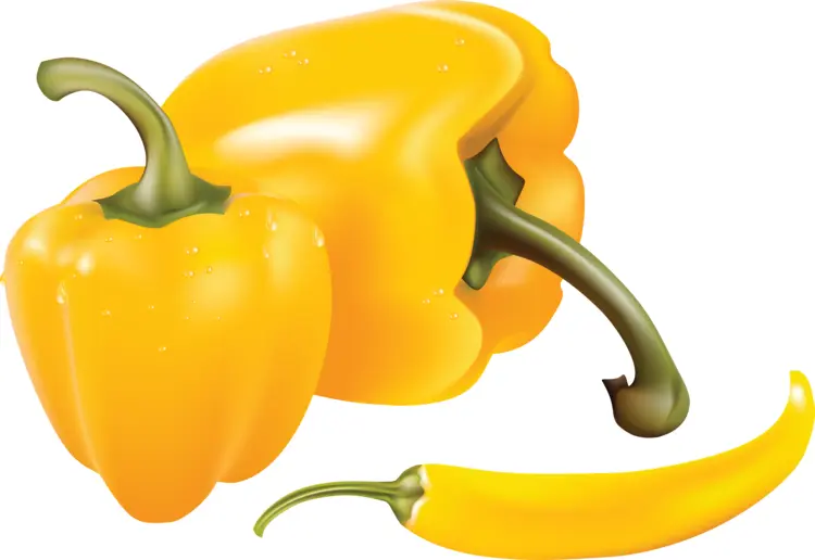 Yellow Bell Peppers and Chili