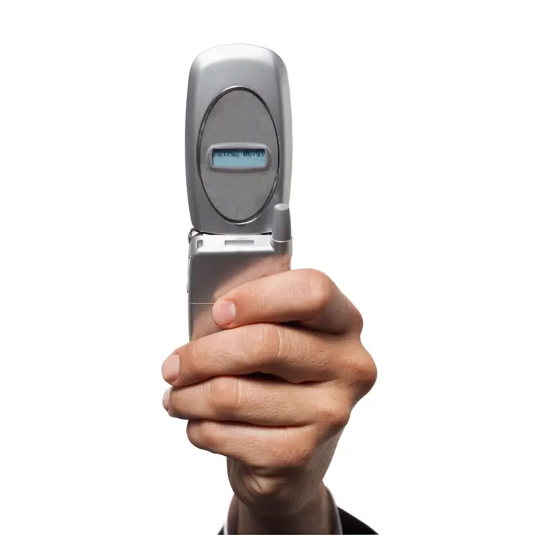 Hand Holding Flip Phone
