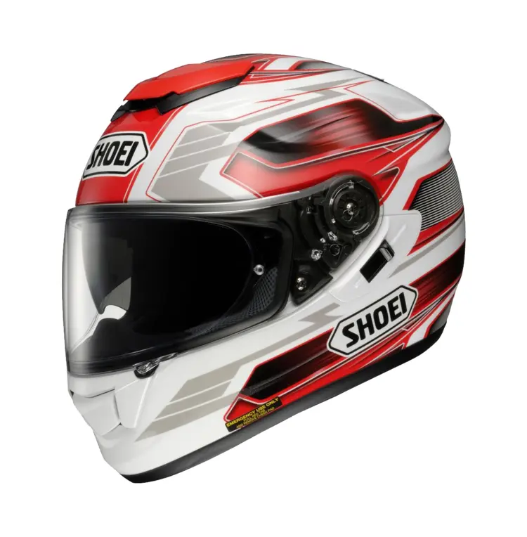 Red and White Motorcycle Helmet