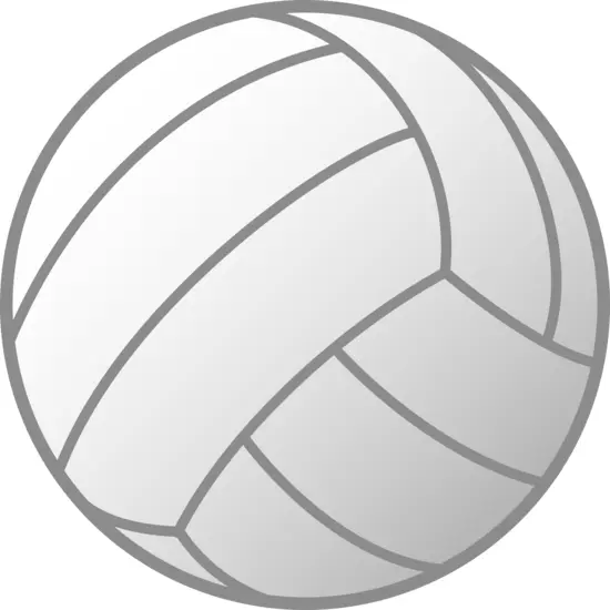 Gray Volleyball Illustration