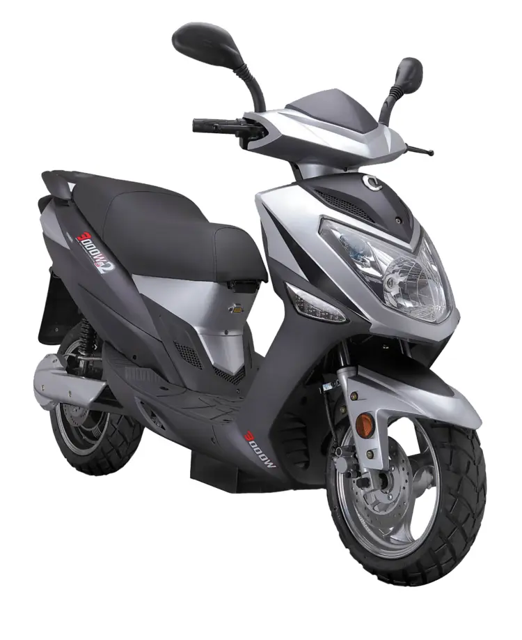 Modern Silver Scooter