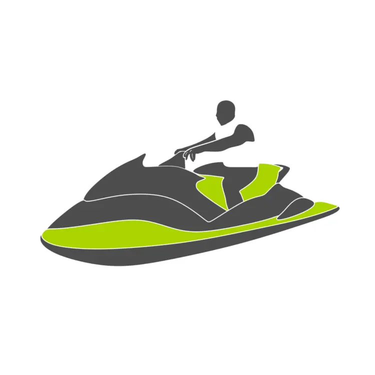 Jet Ski Silhouette for Water Sports