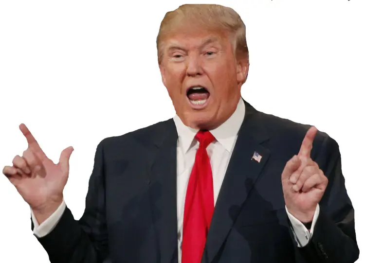 Man in Black Suit with Red Tie Speaking